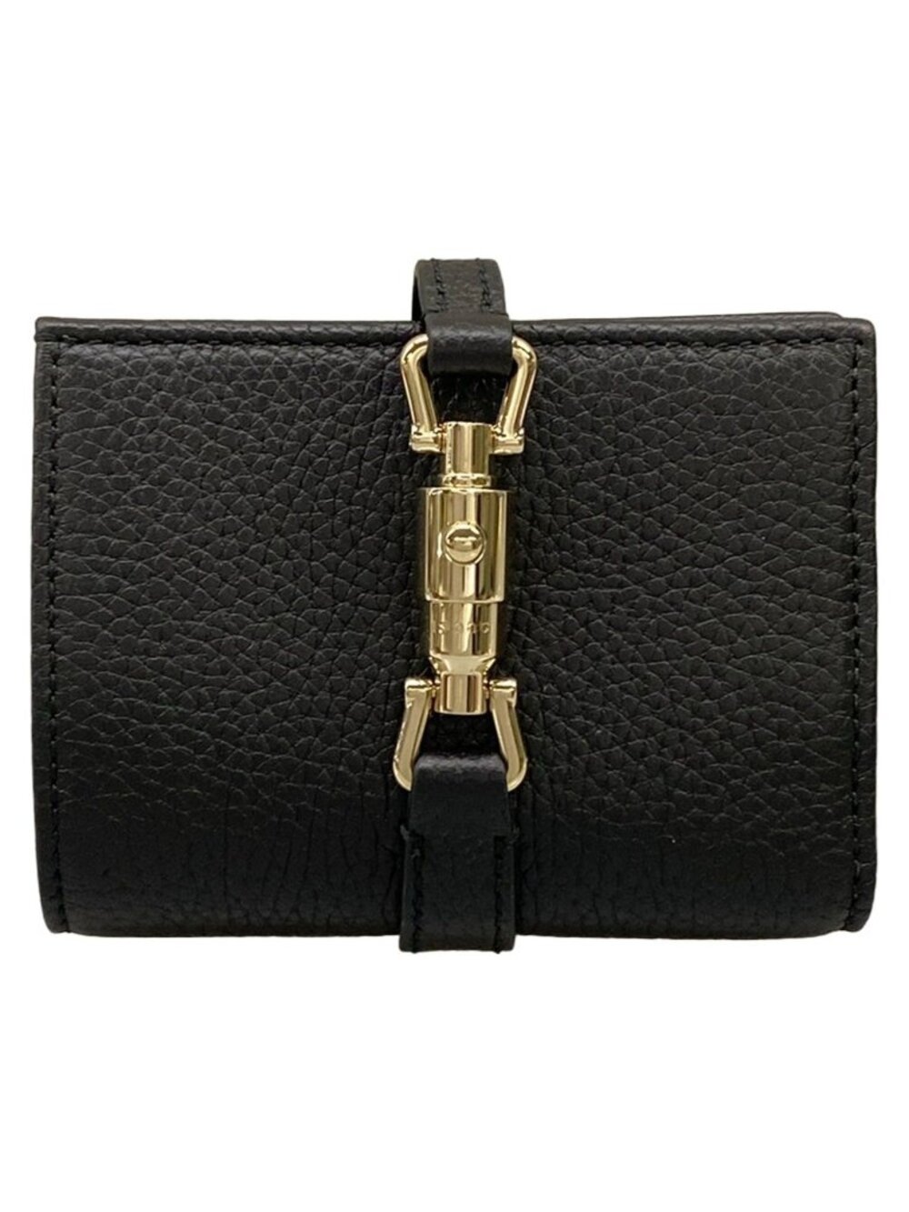 Gucci Bifold Wallet Jackie Black Silver Leather